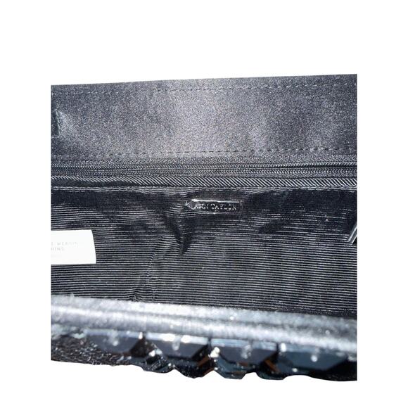 Ann Taylor Black Mesh Studded Clutch Evening Bag NWOT - Picture 6 of 7